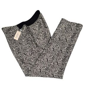 TOMMY BAHAMA Everyday Active Floral Black White Active Pants Pockets NWT Small